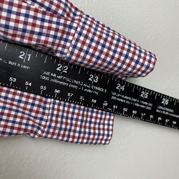 Ralph Lauren Shirt Mens Medium Red Blue Gingham Check Button Down Classic Fit - Picture 8 of 9